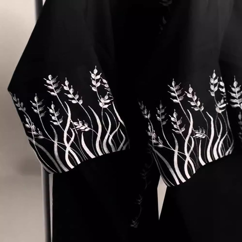 Embroidery Outerwear Abaya Robe