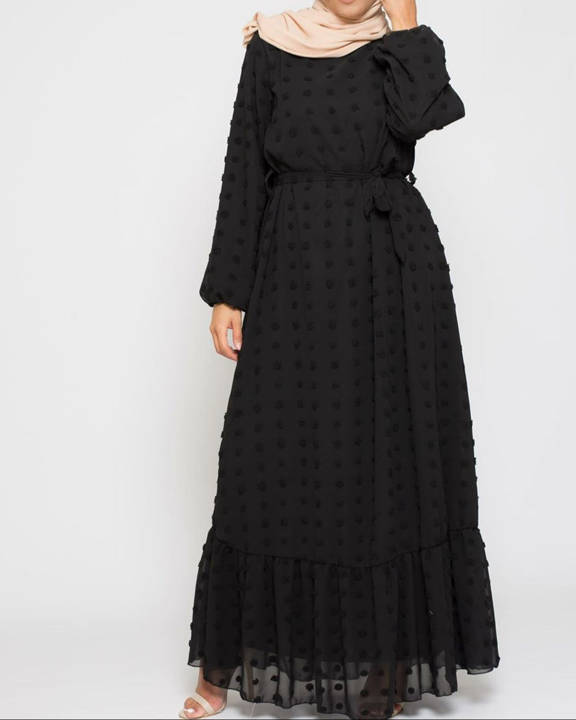 Long Skirt Foreign Small Hair Ball Abay Dress