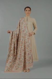 Sarinnah Premium D63-Luxury Formal Heavy Embroidered Karandi Shawl.