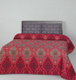 Red Velvet Bed Sheet Set