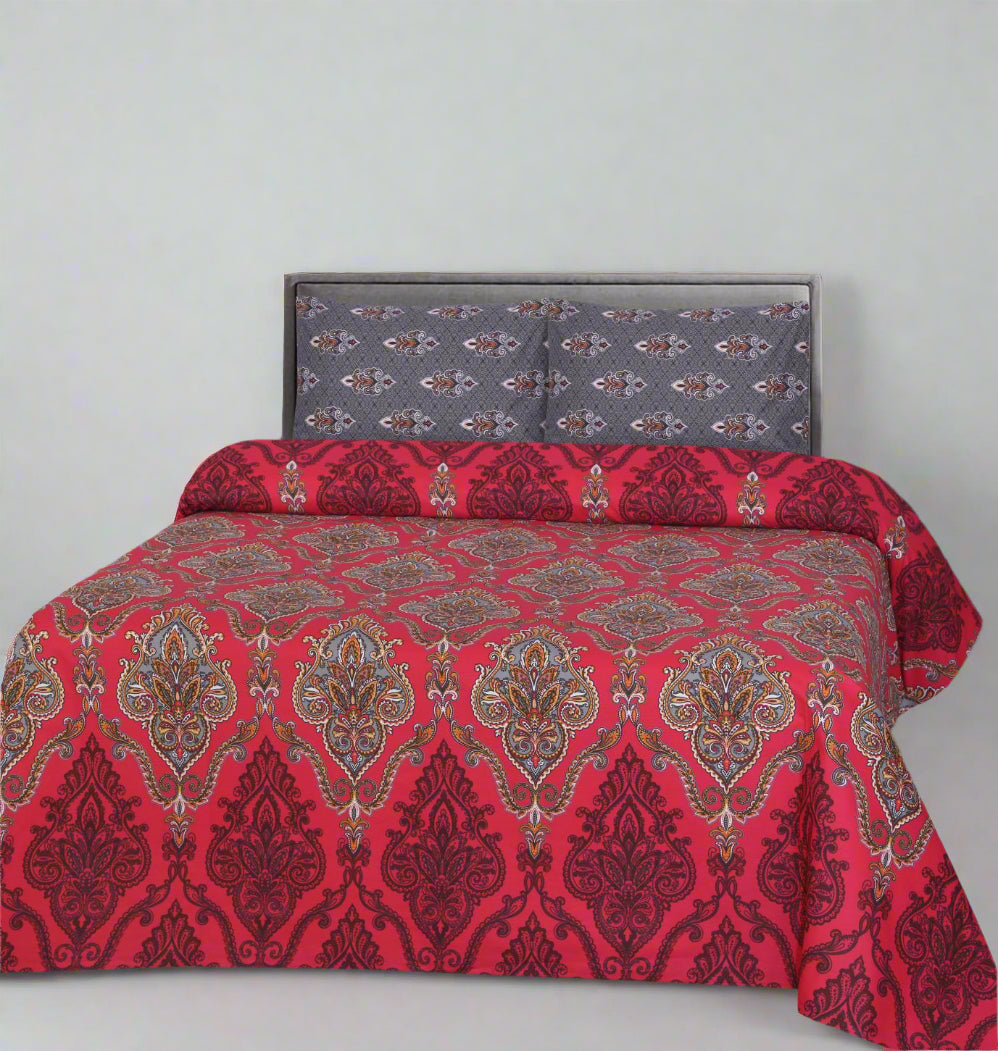 Red Velvet Bed Sheet Set