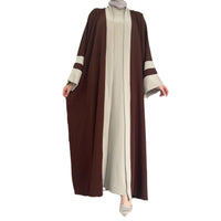 Women's Muslim Long Dress Abaya Two-piece Set