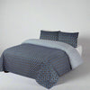 Teal Grey Bed Sheet Set Sateen