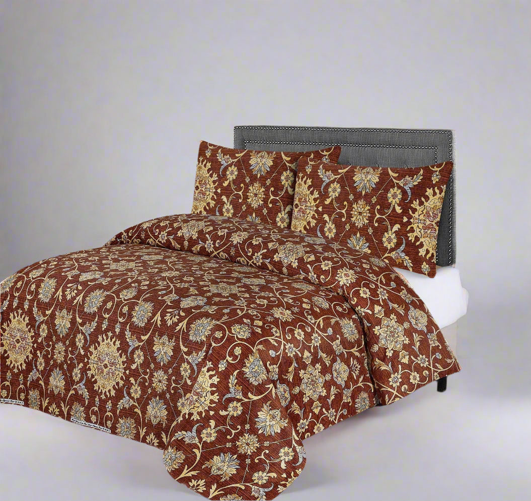 Fade Brown Bed Sheet Set Sateen