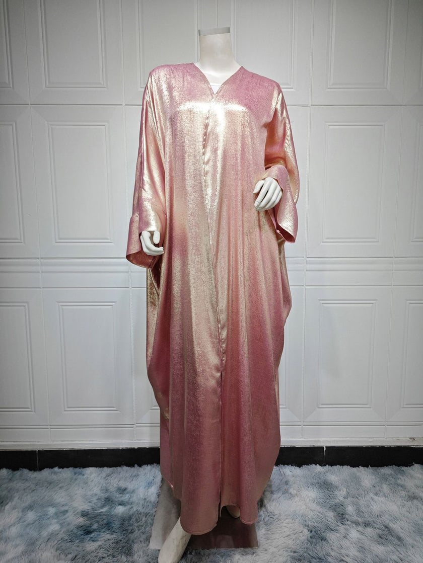 Fashion Bronzing Robe Abaya Outerwear