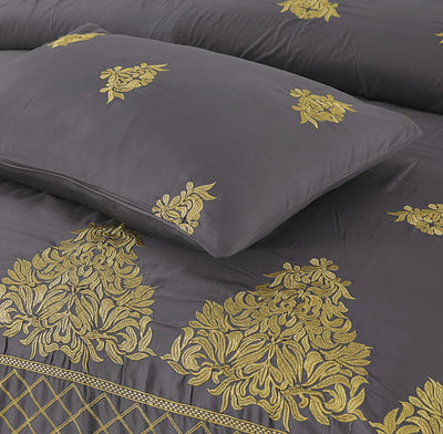 Embroidered Duvet Cover Set (Luxury Sateen)
