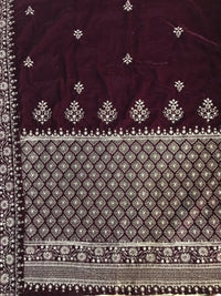 Sarinnah Premium 86-Embroided Fine quality Velvet shawl. - gracestore.pk